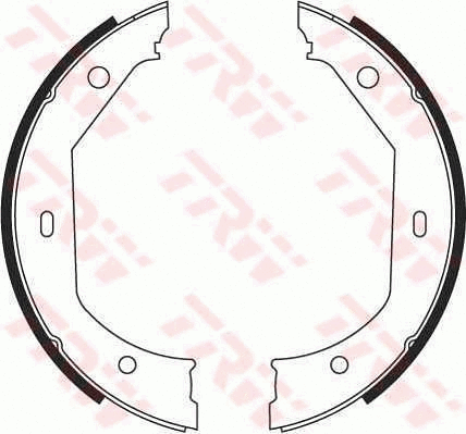 Brake Shoe Set, parking brake (GS8656)