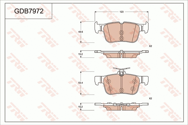 Brake Pad Set, disc brake (GDB7972)