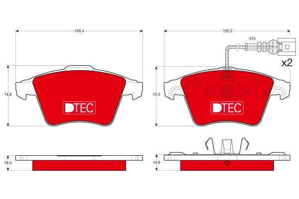 Brake Pad Set, disc brake (GDB1651DTE)