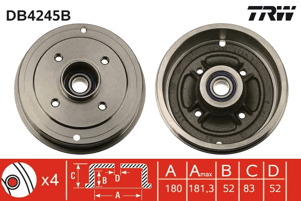 Brake Drum (DB4245B)