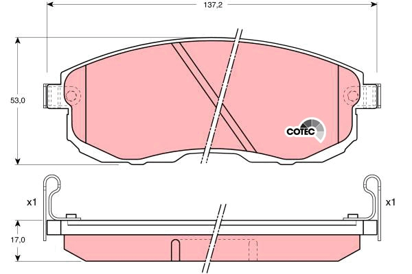 Brake Pad Set, disc brake (GDB1003AT)