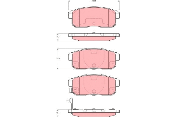 Brake Pad Set, disc brake (GDB3357)