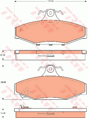 Brake Pad Set, disc brake (GDB7570)