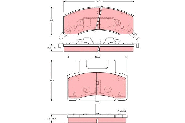 Brake Pad Set, disc brake (GDB4031)