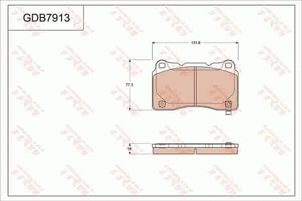 Brake Pad Set, disc brake (GDB7913)
