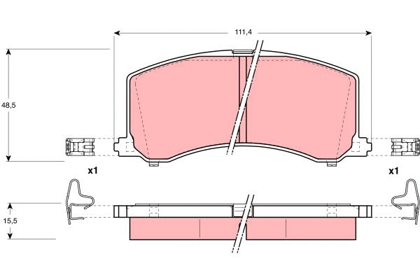 Brake Pad Set, disc brake (GDB3091)
