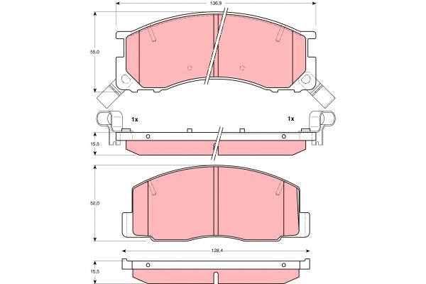 Brake Pad Set, disc brake (GDB3086)