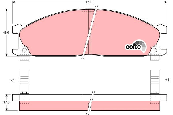 Brake Pad Set, disc brake (GDB766AT)
