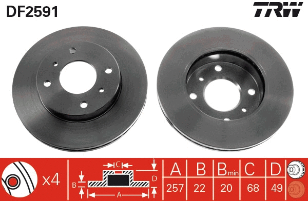Brake Disc (DF2591)