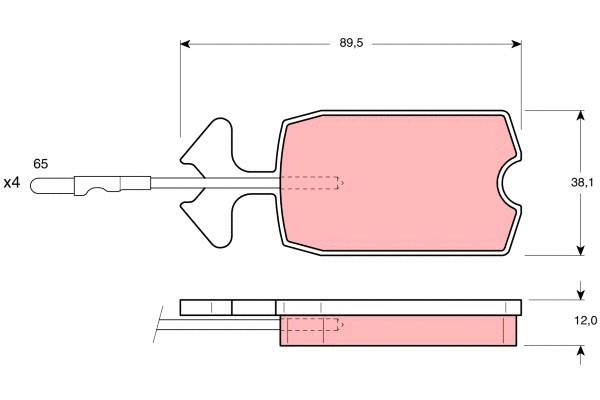 Brake Pad Set, disc brake (GDB277)