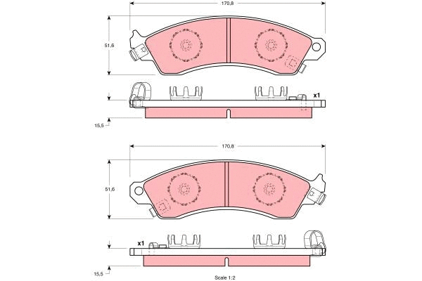 Brake Pad Set, disc brake (GDB1226)