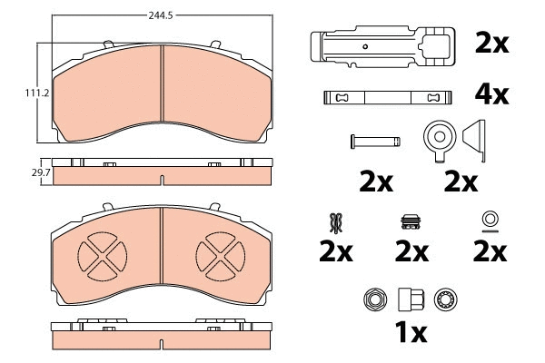 Brake Pad Set, disc brake (GDB5111)