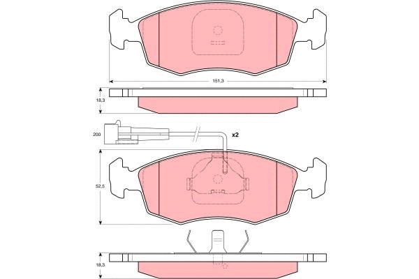 Brake Pad Set, disc brake (GDB1341)