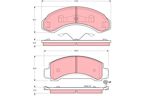 Brake Pad Set, disc brake (GDB4004)