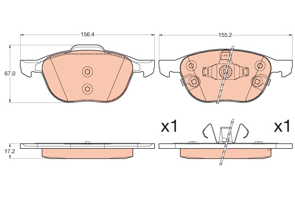 Brake Pad Set, disc brake (GDB2059)