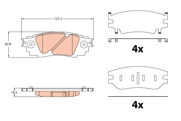 Brake Pad Set, disc brake (GDB2183)