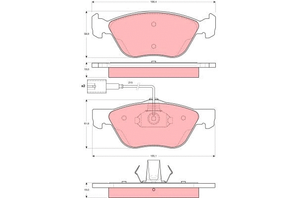 Brake Pad Set, disc brake (GDB1602)