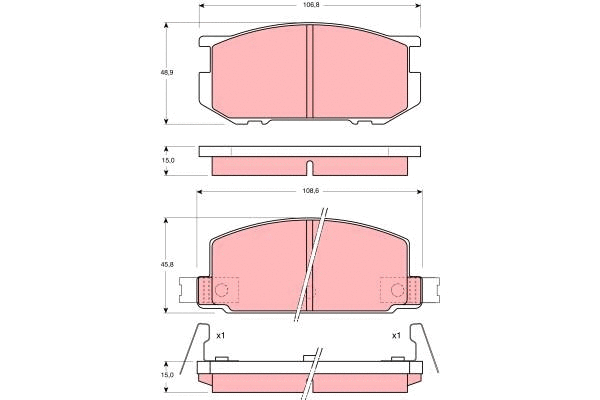 Brake Pad Set, disc brake (GDB211)