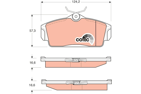 Brake Pad Set, disc brake (GDB3168AT)
