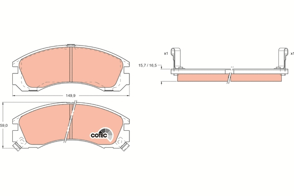 Brake Pad Set, disc brake (GDB1126)