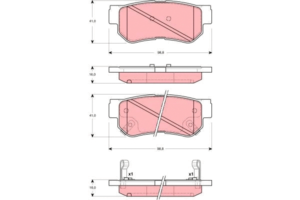 Brake Pad Set, disc brake (GDB3282)