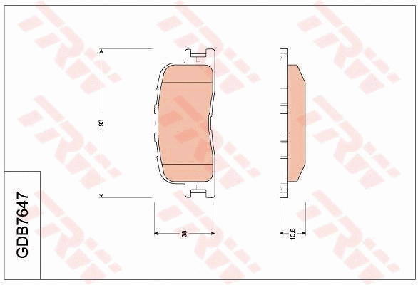 Brake Pad Set, disc brake (GDB7647)