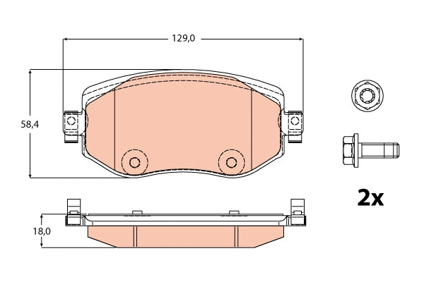 Brake Pad Set, disc brake (GDB2175)