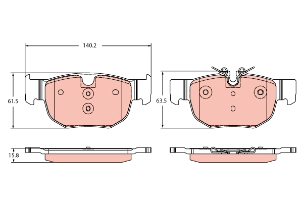 Brake Pad Set, disc brake (GDB2374)
