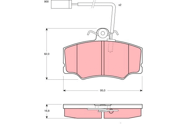 Brake Pad Set, disc brake (GDB1045)