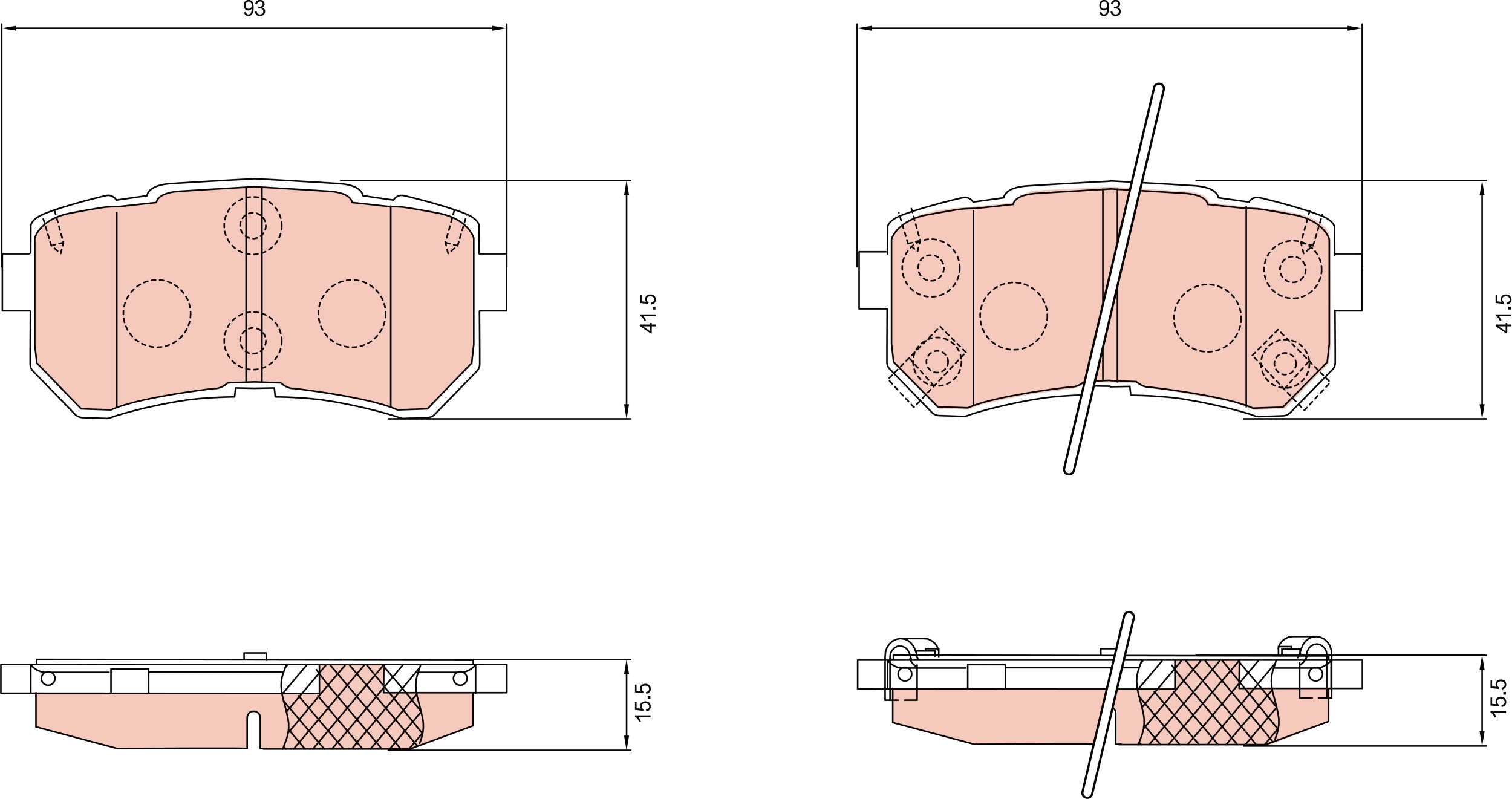 Brake Pad Set, disc brake (GDB8146)