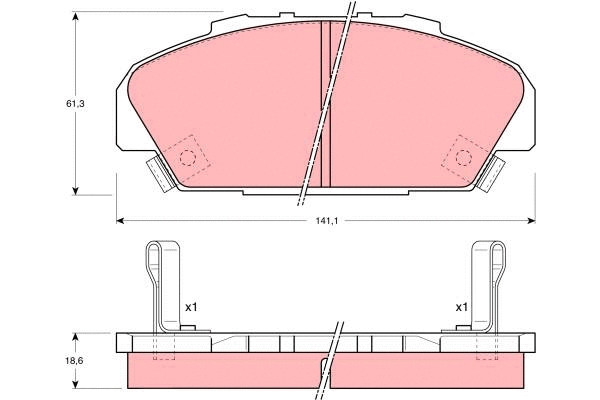 Brake Pad Set, disc brake (GDB1137)