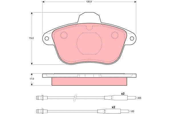 Brake Pad Set, disc brake (GDB796)