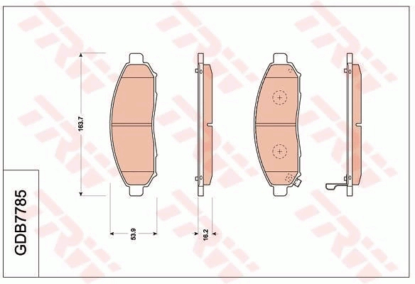 Brake Pad Set, disc brake (GDB7785AT)