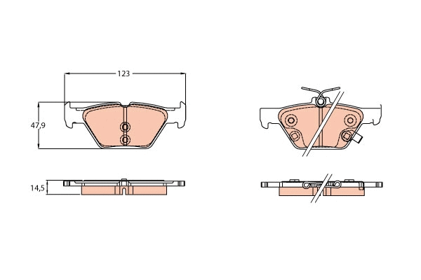 Brake Pad Set, disc brake (GDB3639)
