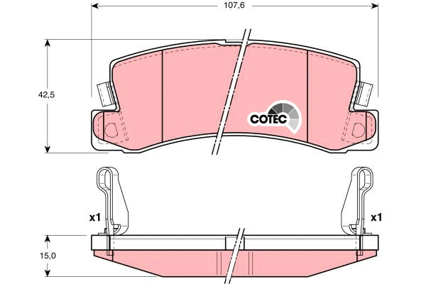 Brake Pad Set, disc brake (GDB3164)