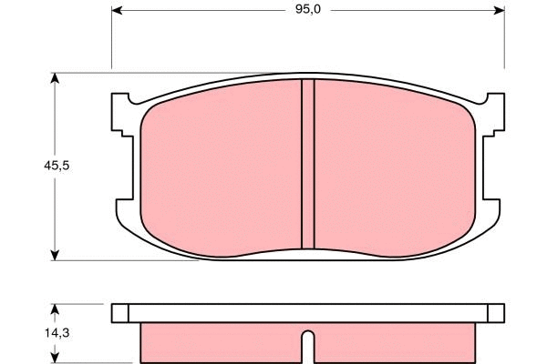 Brake Pad Set, disc brake (GDB252)