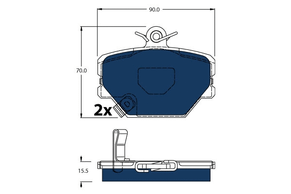 Brake Pad Set, disc brake (GDB1365BTE)