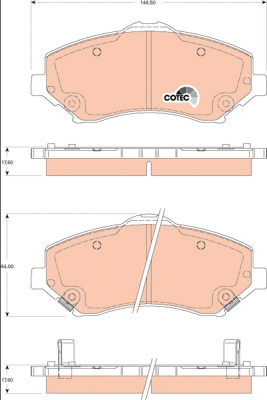 Brake Pad Set, disc brake (GDB4144)
