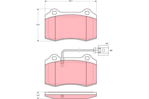 Brake Pad Set, disc brake (GDB1644)
