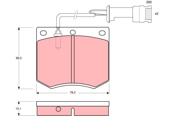 Brake Pad Set, disc brake (GDB693)