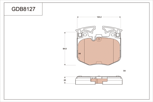 Brake Pad Set, disc brake (GDB8127)