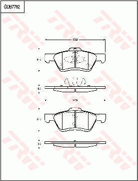 Brake Pad Set, disc brake (GDB7762)
