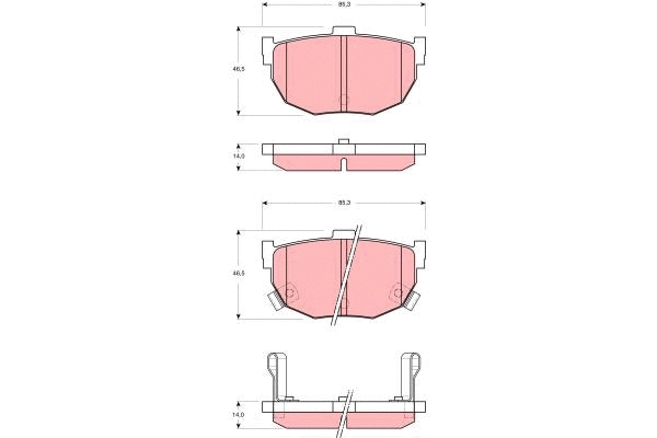 Brake Pad Set, disc brake (GDB3368)