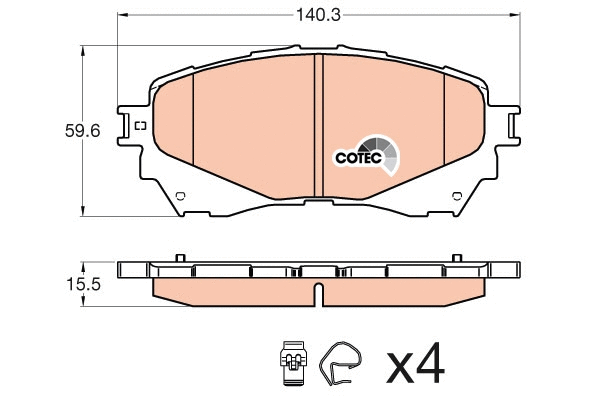 Brake Pad Set, disc brake (GDB3580)