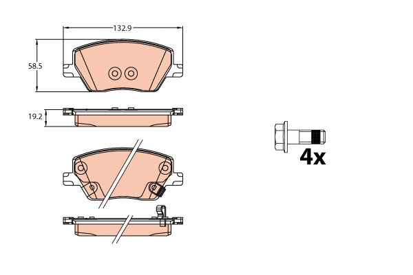 Brake Pad Set, disc brake (GDB2151)