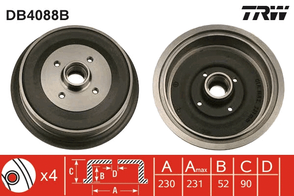 Brake Drum (DB4088B)