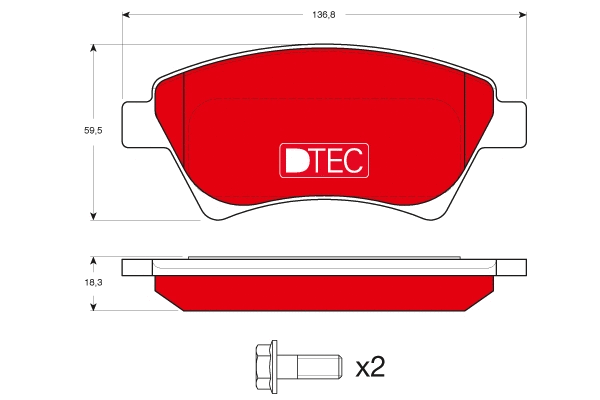 Brake Pad Set, disc brake (GDB1552DTE)