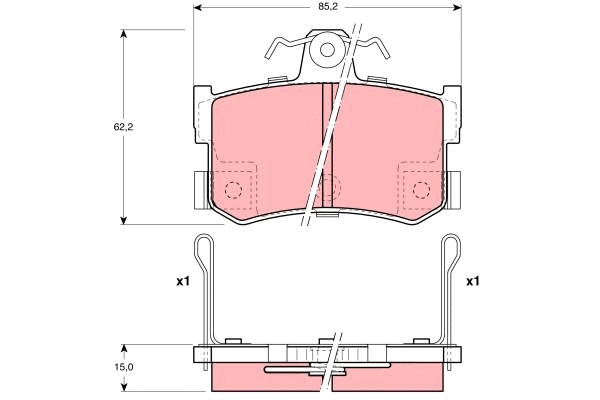 Brake Pad Set, disc brake (GDB1169)