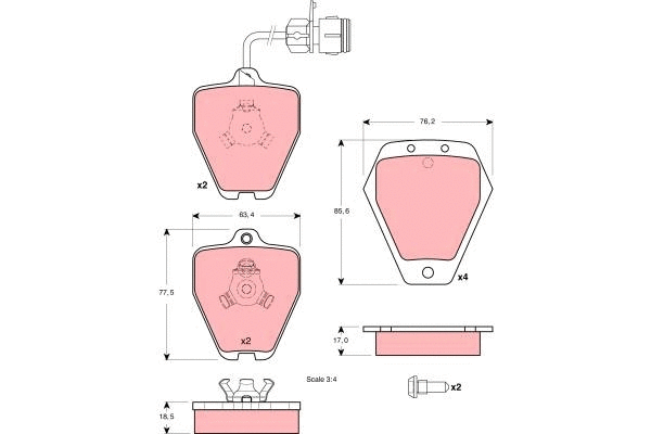 Brake Pad Set, disc brake (GDB1329)
