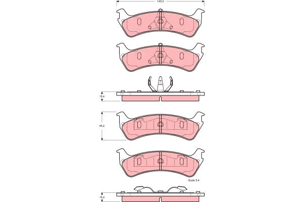 Brake Pad Set, disc brake (GDB4123)